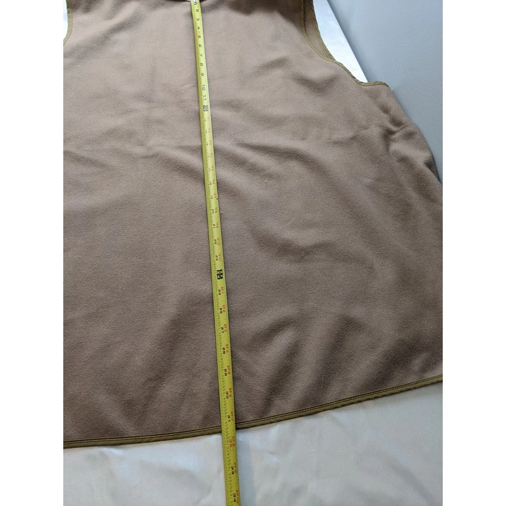 Burberrys of London Vintage Mens 100% Wool Zip In Vest Liner only Tan Khaki 54